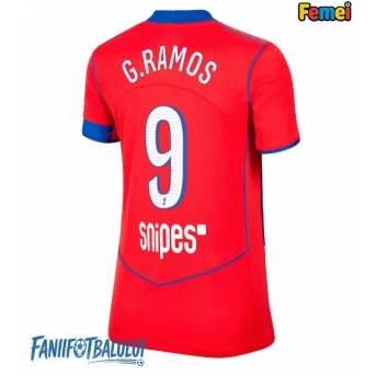 Paris Saint-Germain Goncalo Ramos #9 Tricou Fotbal Replică 2025-26 Femei Treilea